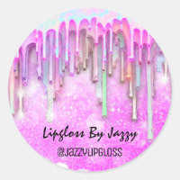 Lipgloss Makeup Drips Packaging Pink Glitter