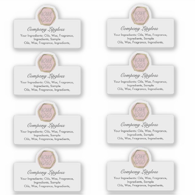 Lipgloss Your Own Logo Ingredient Business Sticker (Front)