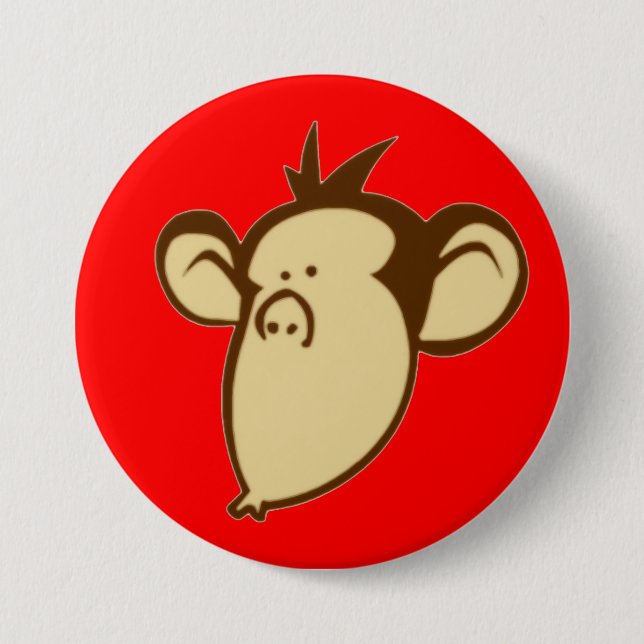 Lippy Monkey Button (Front)