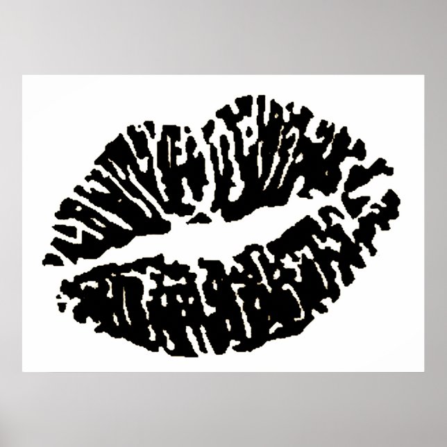 lips-7571-blackwhite poster (Front)