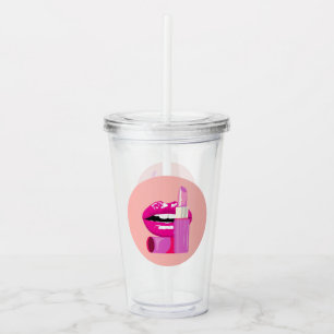 Lips Acrylic Tumbler
