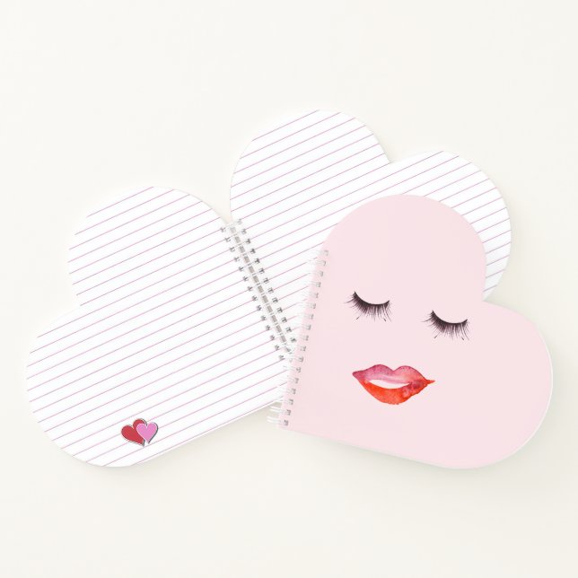 Lips and Eyelashes Notebook (Inside)