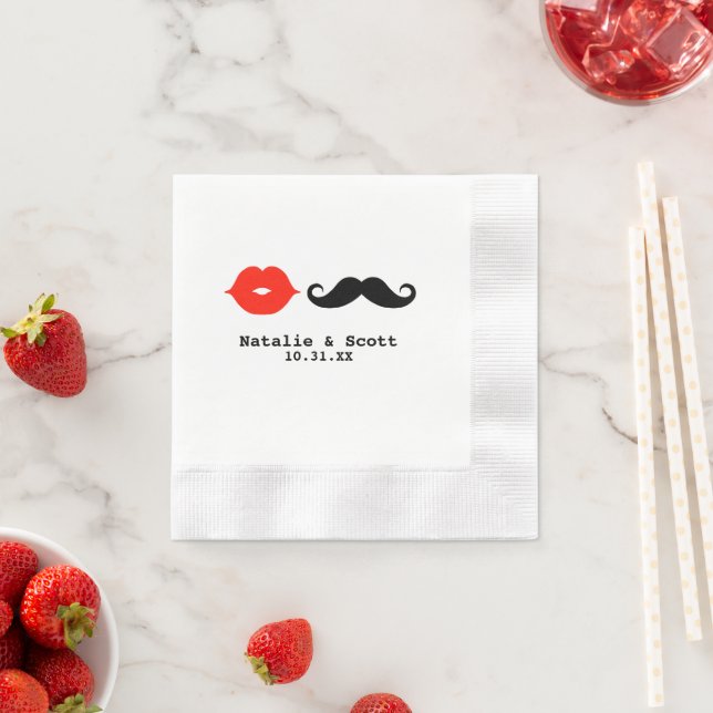 Lips and Moustache Napkins (Insitu)