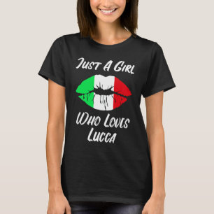 Lips and Mouth Love Italian Flag Lucca T-Shirt
