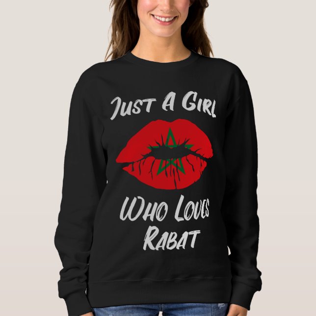 Lips and Mouth Love Moroccan Flag Rabat Sweatshirt (Front)
