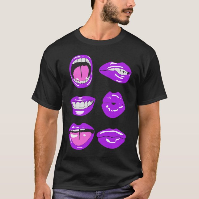 Lips And Teeth T Shirt (Front)