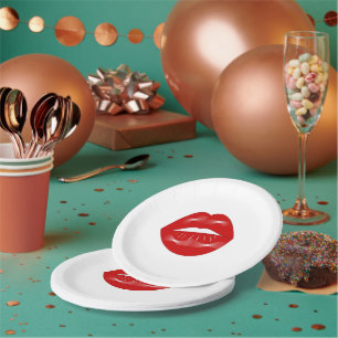 Lips Bachelorette Party Paper Plate