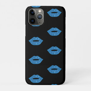 Lips Blue Kisses Black Makeup Artist Fancy iPhone 11 Pro Case