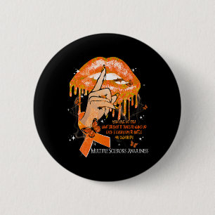 Lips Butterflies Women Multiple Sclerosis Awarenes 6 Cm Round Badge