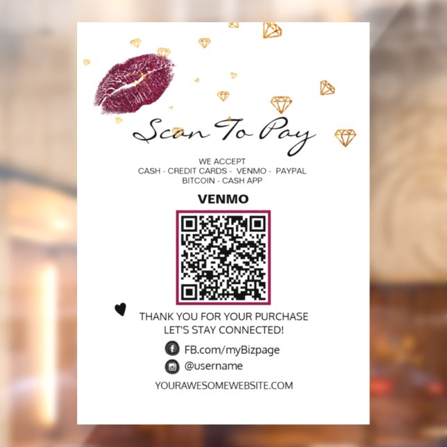 *~* LIPS DIAMONDS Scan to PAY  QR code  (Sheet 2)
