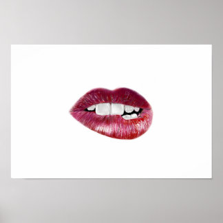 Lips Drawing Poster Paper