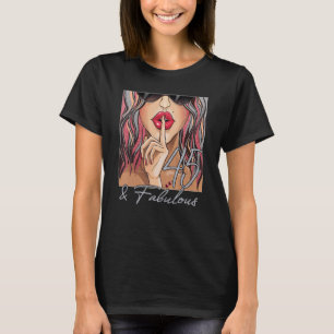 Lips Fabulous & 45 Years Old African 45th Birthday T-Shirt