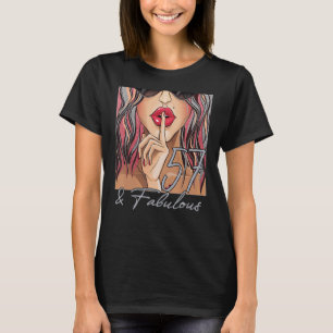 Lips Fabulous & 57 Years Old African 57th Birthday T-Shirt