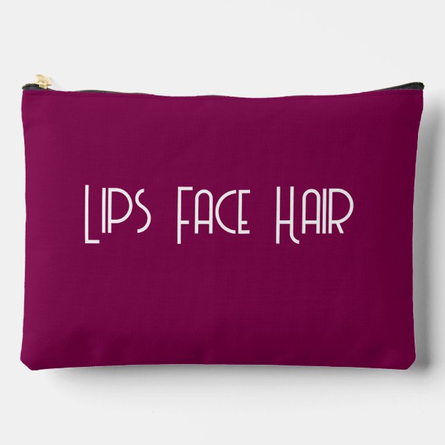 Lips Face Hair  Accessory Pouch (Front)