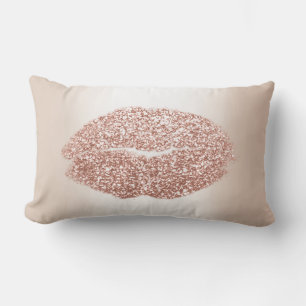 Lips Glitter Ivory Creamy Pearly Rose Makeup Kiss Lumbar Cushion