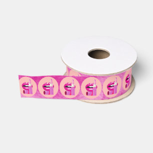 Lips Grosgrain Ribbon