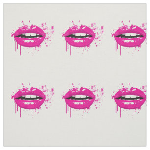 Lips kiss fashion glamour makeup trendy pink fabric