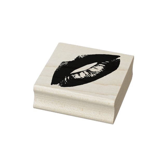 Lips Kiss Lipstick Rubber Stamp (Stamp)
