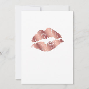 Lips Kiss Me Valentine Pink Holiday Card