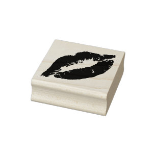 Lips Kiss Rubber Stamp