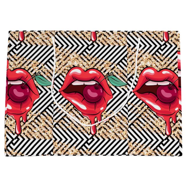 lips large gift bag (Front)