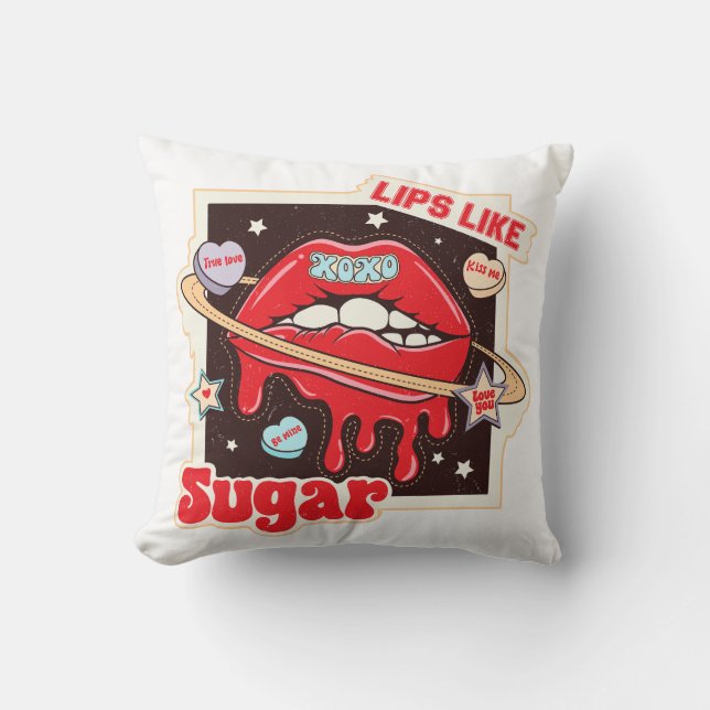Lips Like Sugar Cushion (Front)