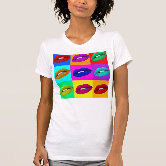 Lips, Lips, Lips Pop Art Tank Top (Front)