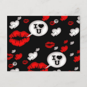 Lips & Love Talk Postcard