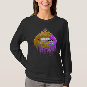 Lips Masquerade Women Gift Costume Party Mardi Gra T-Shirt