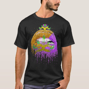 Lips Masquerade Women Gift Costume Party Mardi Gra T-Shirt