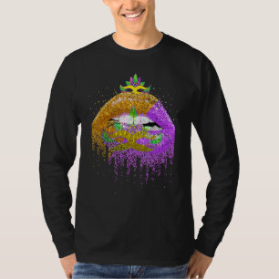 Lips Masquerade Women Gift Costume Party Mardi Gra T-Shirt