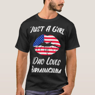 Lips Mouth Love American Flag Birmingham T-Shirt