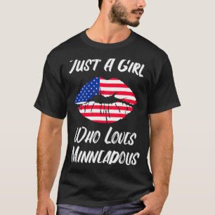Lips Mouth Love American Flag Minneapolis T-Shirt