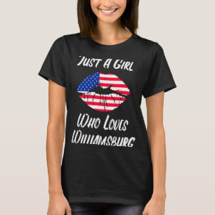Lips Mouth Love American Flag Williamsburg T-Shirt