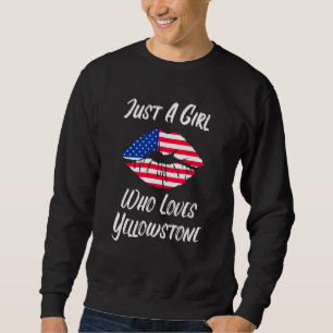 Lips Mouth Love American Flag Yellowstone Sweatshirt