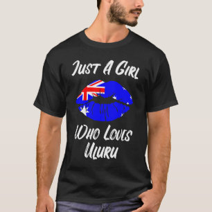 Lips Mouth Love Australian Flag Uluru T-Shirt