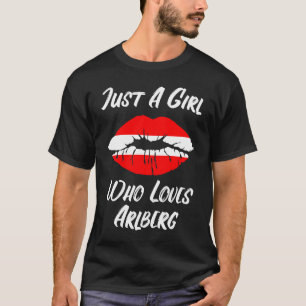 Lips Mouth Love Austria Flag Arlberg T-Shirt