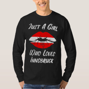 Lips Mouth Love Austria Flag Innsbruck T-Shirt