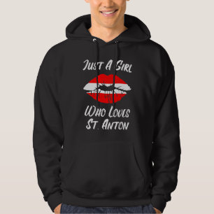 Lips Mouth Love Austria Flag St Anton Hoodie