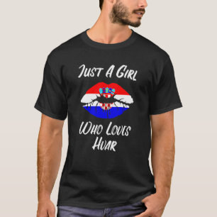 Lips Mouth Love Croatia Flag Hvar T-Shirt