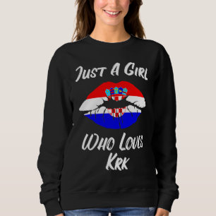 Lips Mouth Love Croatia Flag Krk Sweatshirt
