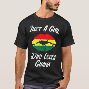 Lips Mouth Love Flag Ghana T-Shirt