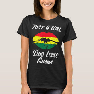 Lips Mouth Love Flag Ghana T-Shirt