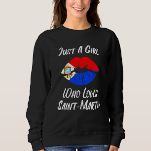 Lips Mouth Love Flag St Maarten Sweatshirt
