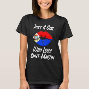 Lips Mouth Love Flag St Maarten T-Shirt