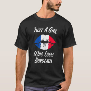 Lips Mouth Love French Flag Bordeaux T-Shirt
