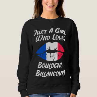 Lips Mouth Love French Flag Boulogne Billancourt Sweatshirt