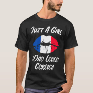 Lips Mouth Love French Flag Corsica T-Shirt