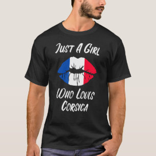 Lips Mouth Love French Flag Corsica T-Shirt
