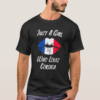Lips Mouth Love French Flag Corsica T-Shirt